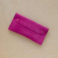 Suede Double Stud Glasses Case: Jade Green / Gold