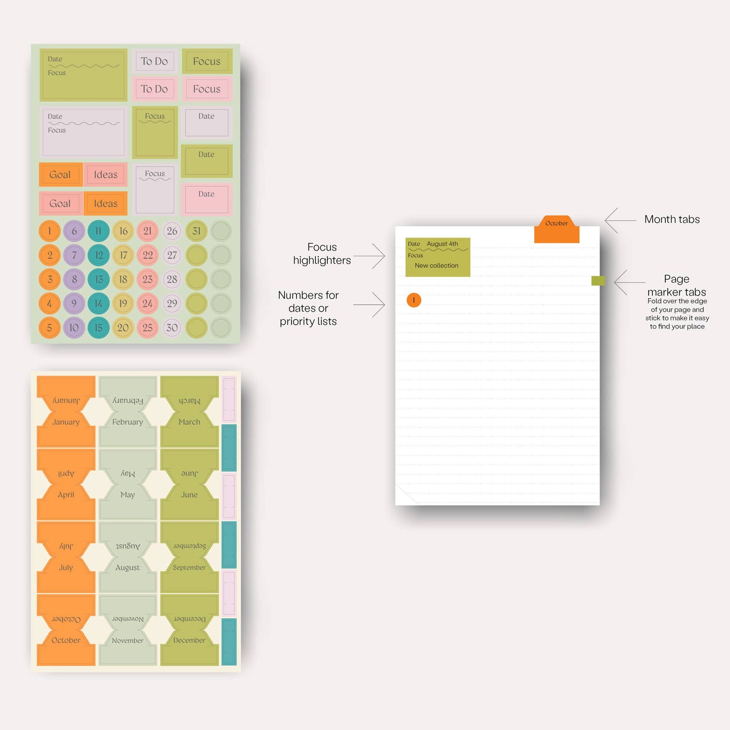 Organiser Sticker Set