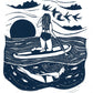 The Voyagers Card, paddleboard, sea, swim, outdoorsy, ocean