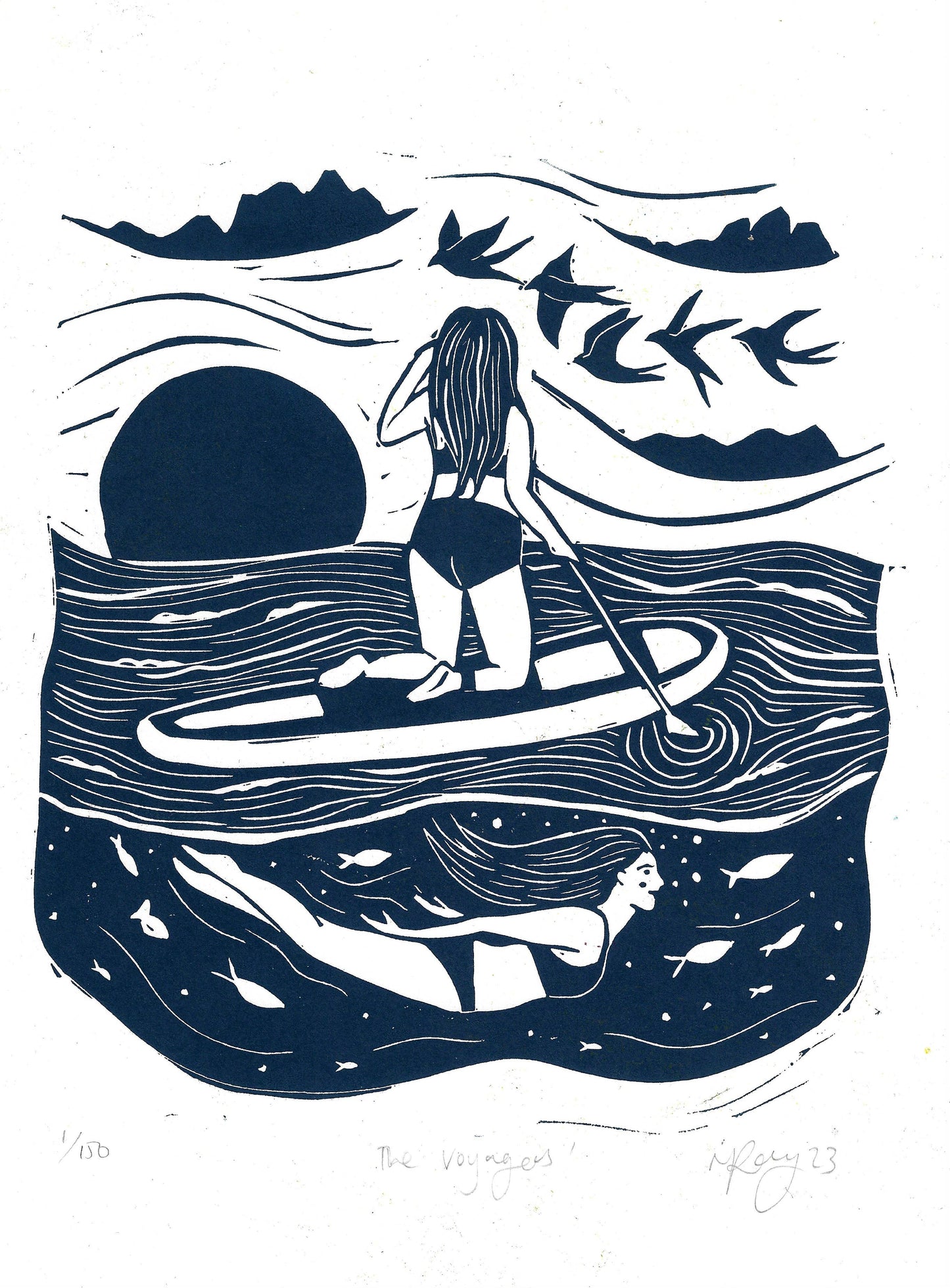 The Voyagers Card, paddleboard, sea, swim, outdoorsy, ocean