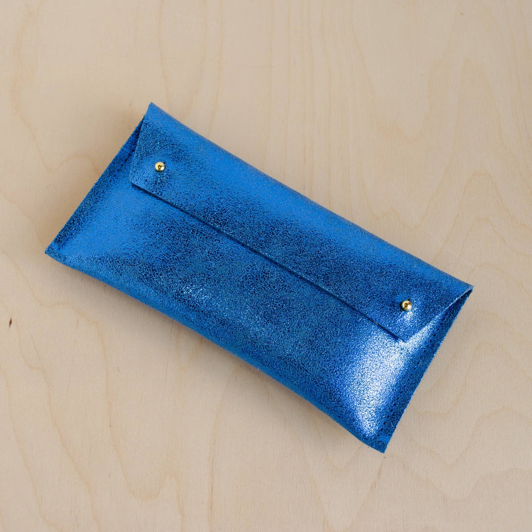 Leather Pen Case: Olive / Gold