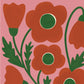 Corn Poppy | Modern-Retro Wildflower Art Print | Wall Decor: A4 - 210 x 297 mm (8.3 x 11.7 inches)