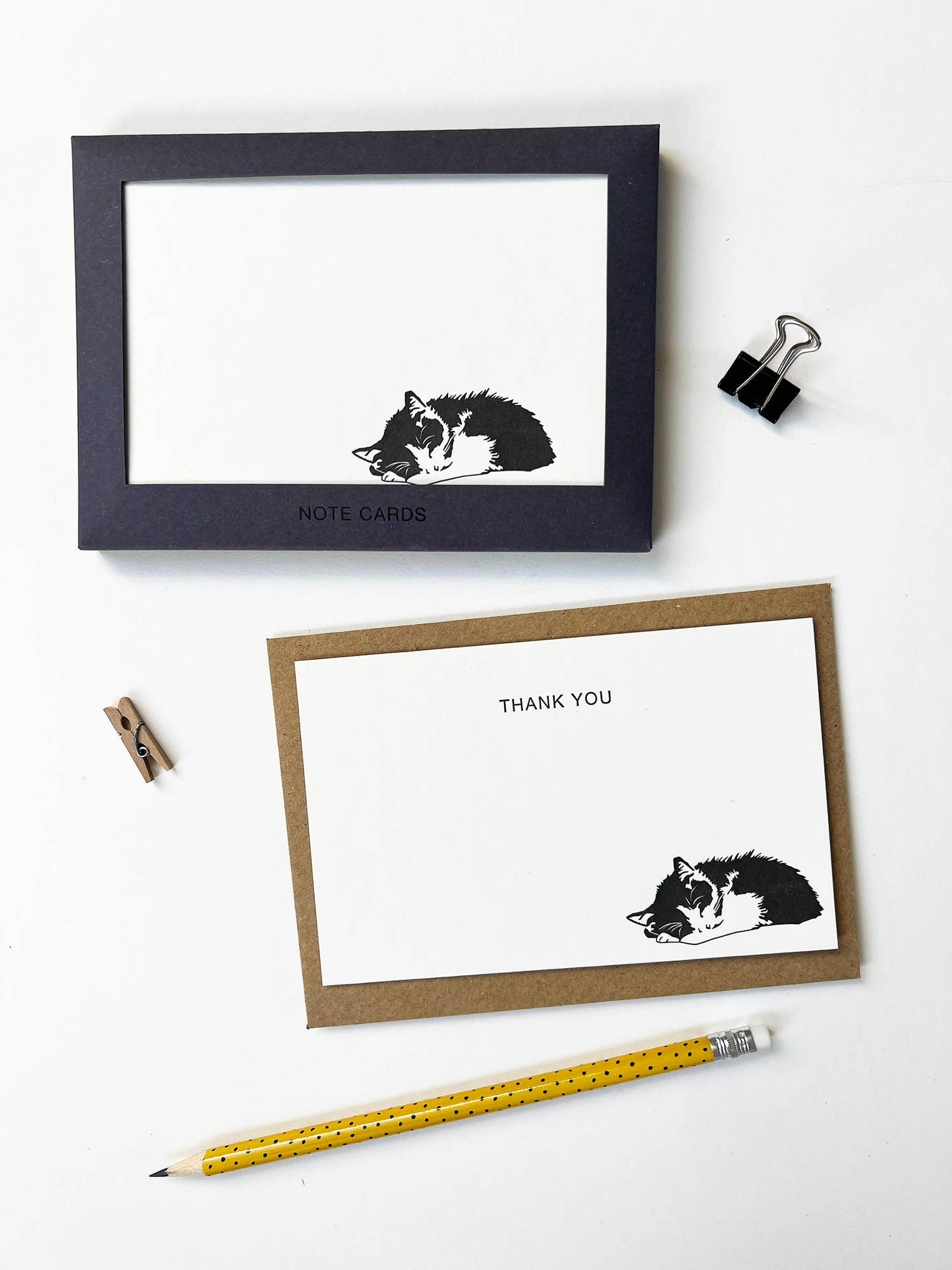 Casey Cat Correspondence Notecard Set | Set of 10: Thank You