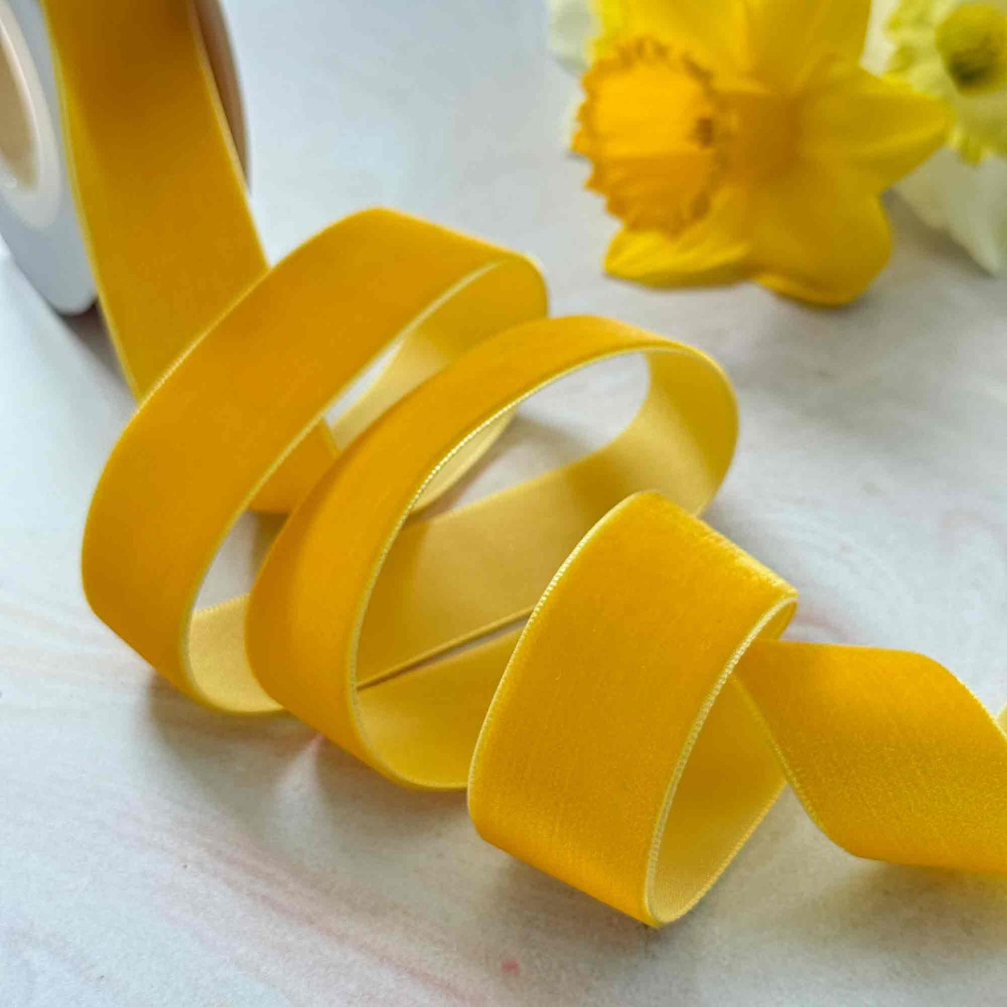 Mustard Yellow Velvet Ribbon - Various Widths | 3 Meter Roll: 6mm