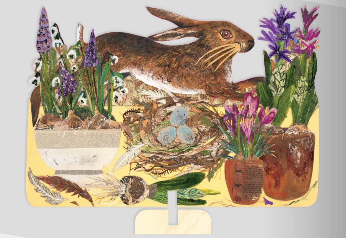 Spring Table laser cut birch plywood keepsake &  card