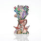 Summer Blooms laser cut birch plywood keepsake and stand.