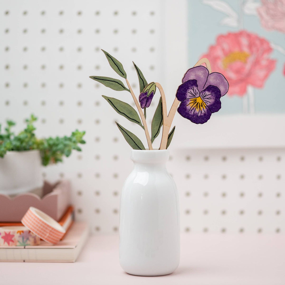 Wooden Birth Flowers - Sustainable Birthday Gift - UK Made: August - Gladiolus