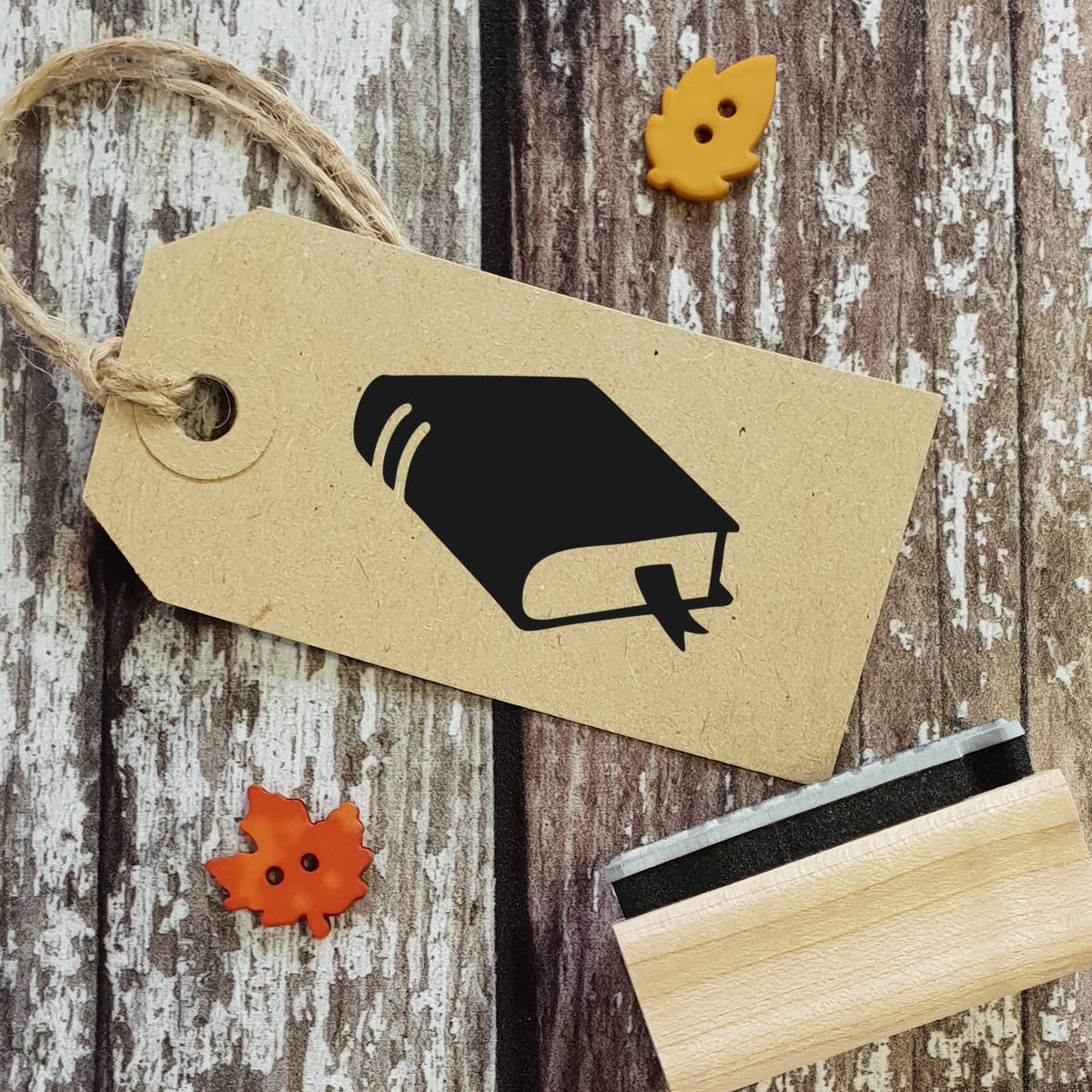 Little Book Rubber Stamp