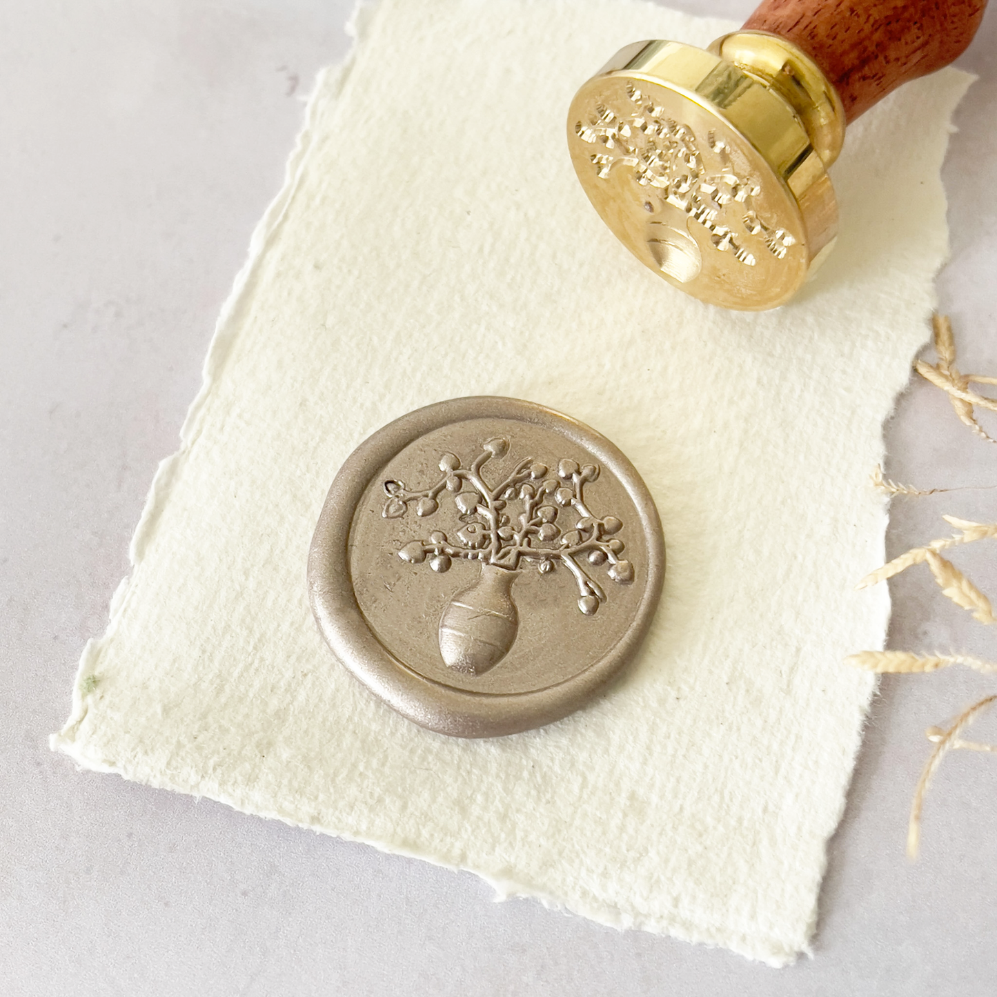 Aphrodite Wax Stamp | Floral Wax Seal in Branded Box
