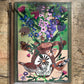 Summer Blooms laser cut birch plywood keepsake and stand.