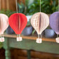 Hot Air Balloon Ornament-Bookish Decor-Christmas Ornament: Red