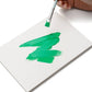 HIMI Jelly Cup Gouache Set 24 Paint Colours, 3 Brushes Green