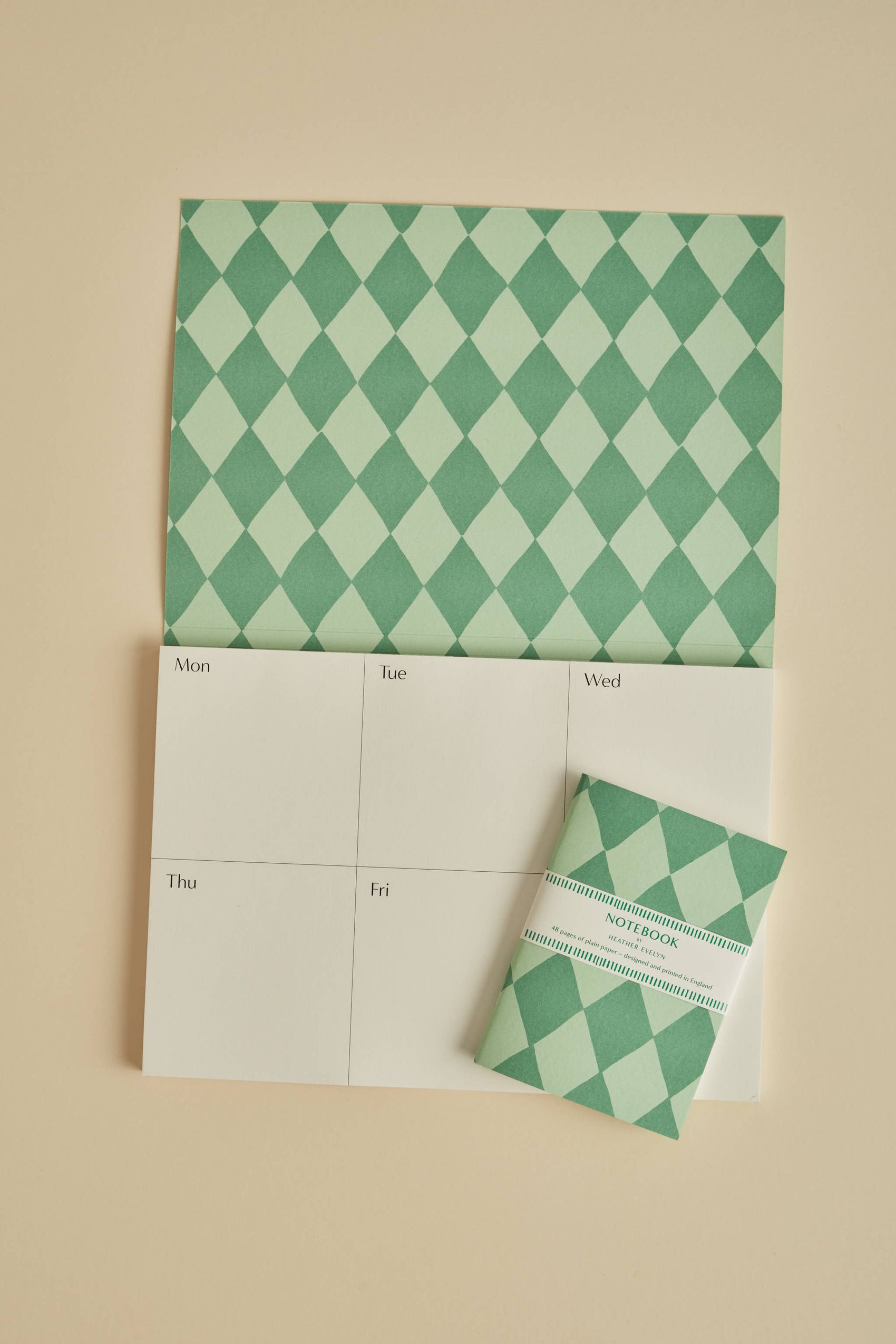 Weekly Desk Planner - Harlequin Green