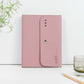 A5 recycled leather wire-bound folio - EDIT powder pink