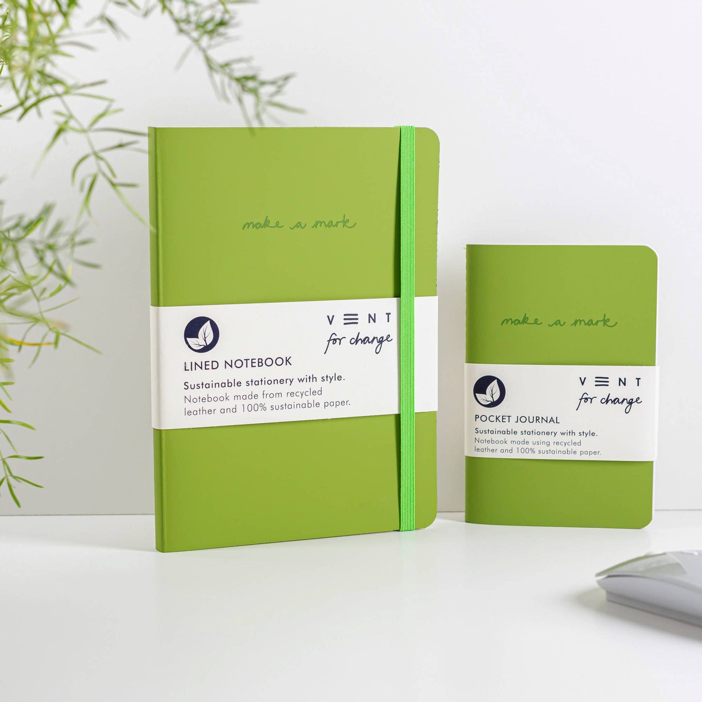 Make a Mark A5 Journal – Recycled Leather: Dusty Blue