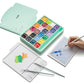 HIMI Jelly Cup Gouache Set 24 Paint Colours, 3 Brushes Green