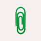 Paperclip 3D Printed Bookmark: Emerald