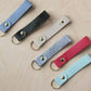 Leather Loop Keyrings: Baby Pink / Gold