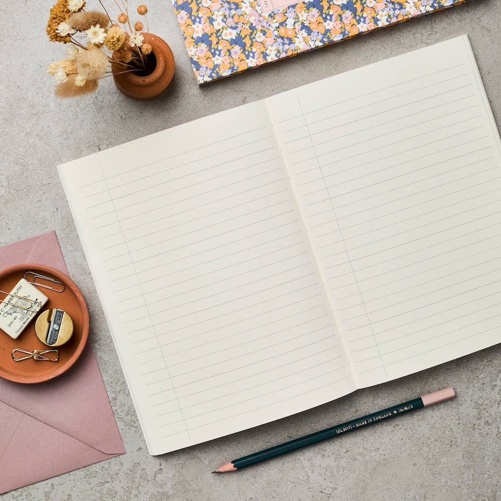 Ruled Blush Lay Flat Notebook