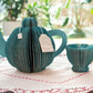 Teapot and Teacup Decor-Bookish Party Decor: Deep Teal / Teapot