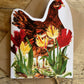Penny in the Tulips die cut blank greeting card