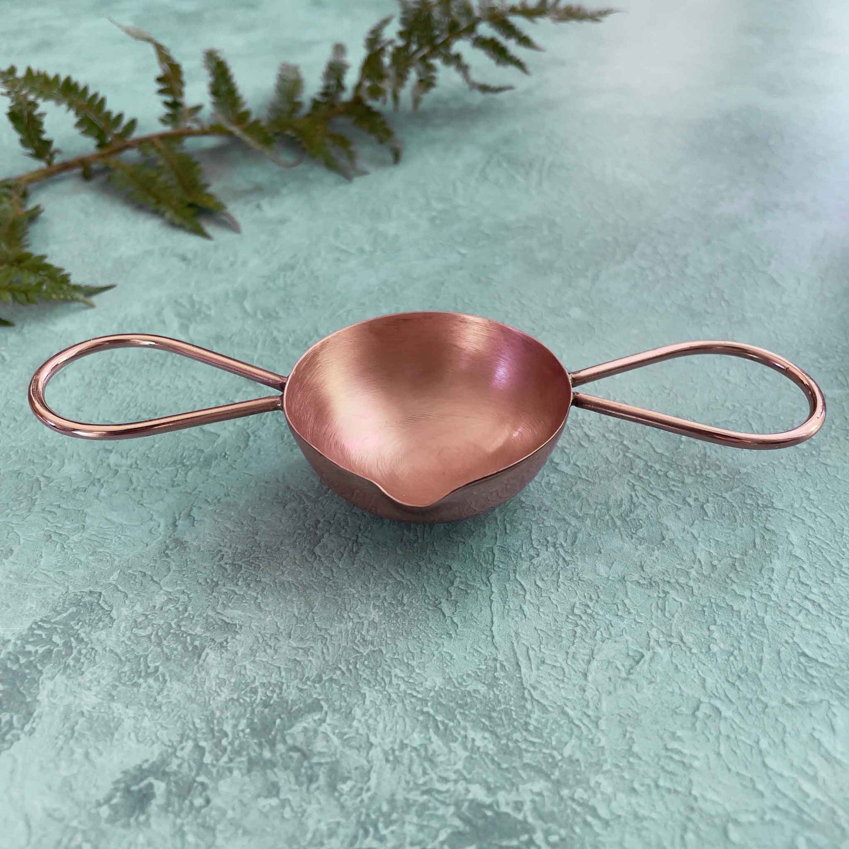 Double Handle Wax Melting Spoon - Solid Copper | Handmade