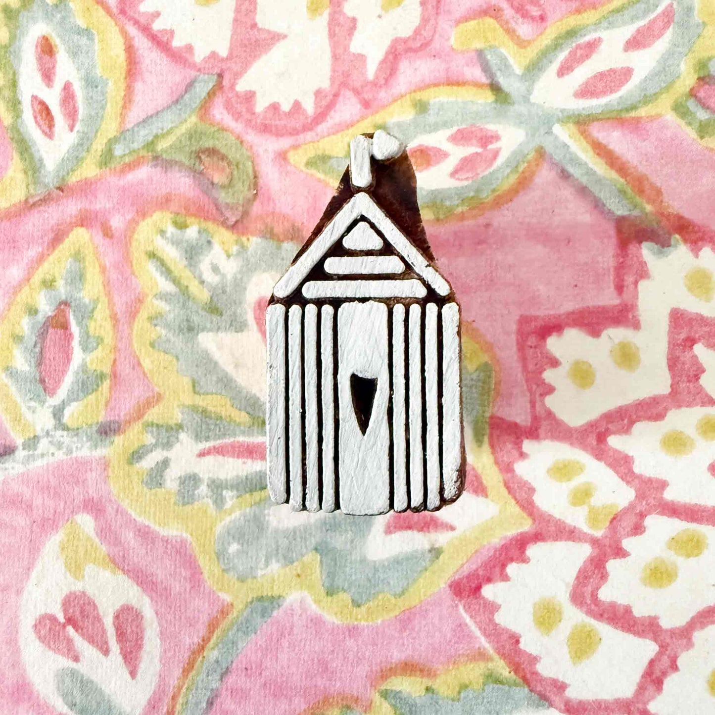 Beach Hut - Indian Wood Block Stamp | Cute Wooden Stamp