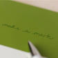 Make a Mark A5 Journal – Recycled Leather: Green