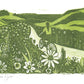Summer Cycle riso, cycling, summer, hedgerow, countryside