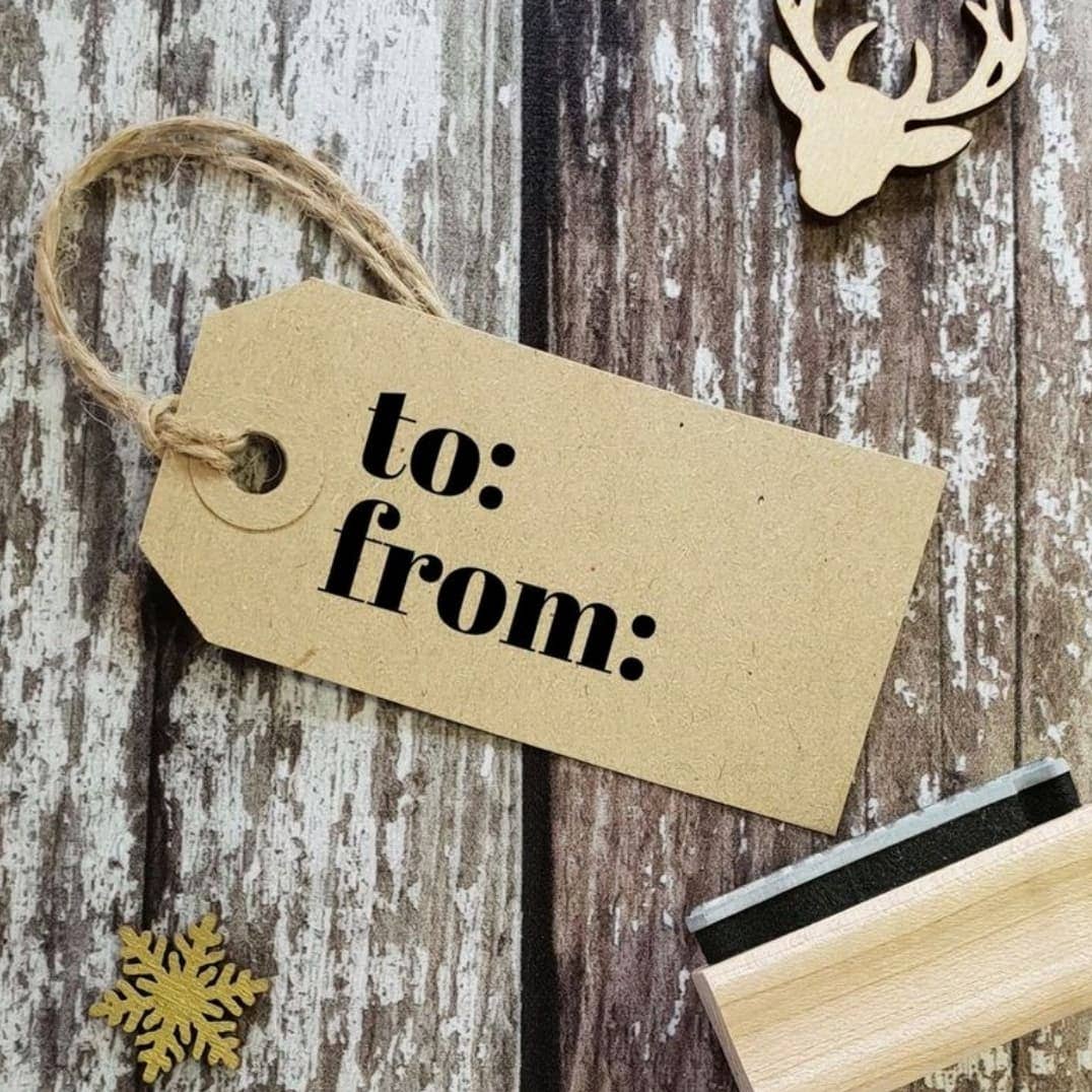 To From Contemporary Rubber Stamp
