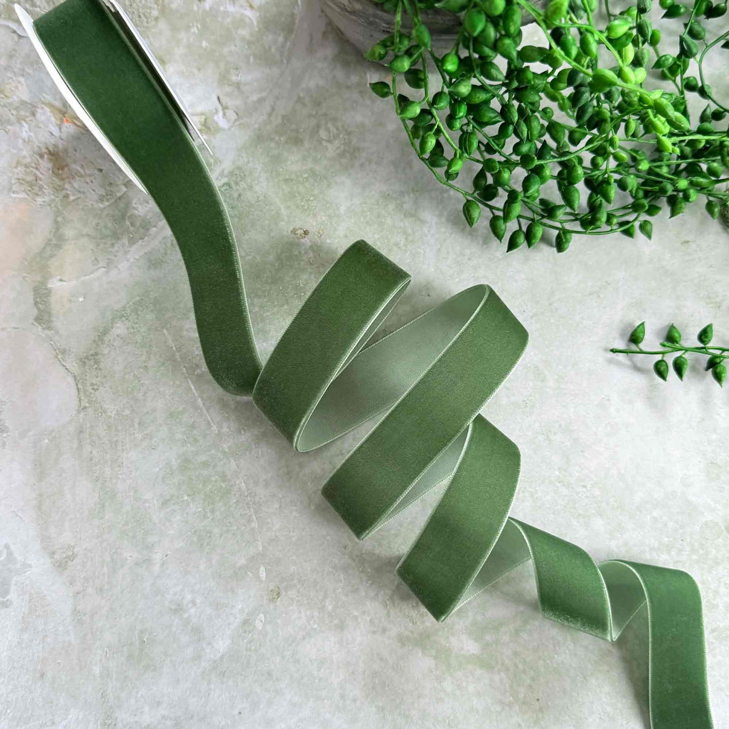 Hunter Green Velvet Ribbon - Various Widths | 3 Meter Roll: 6mm