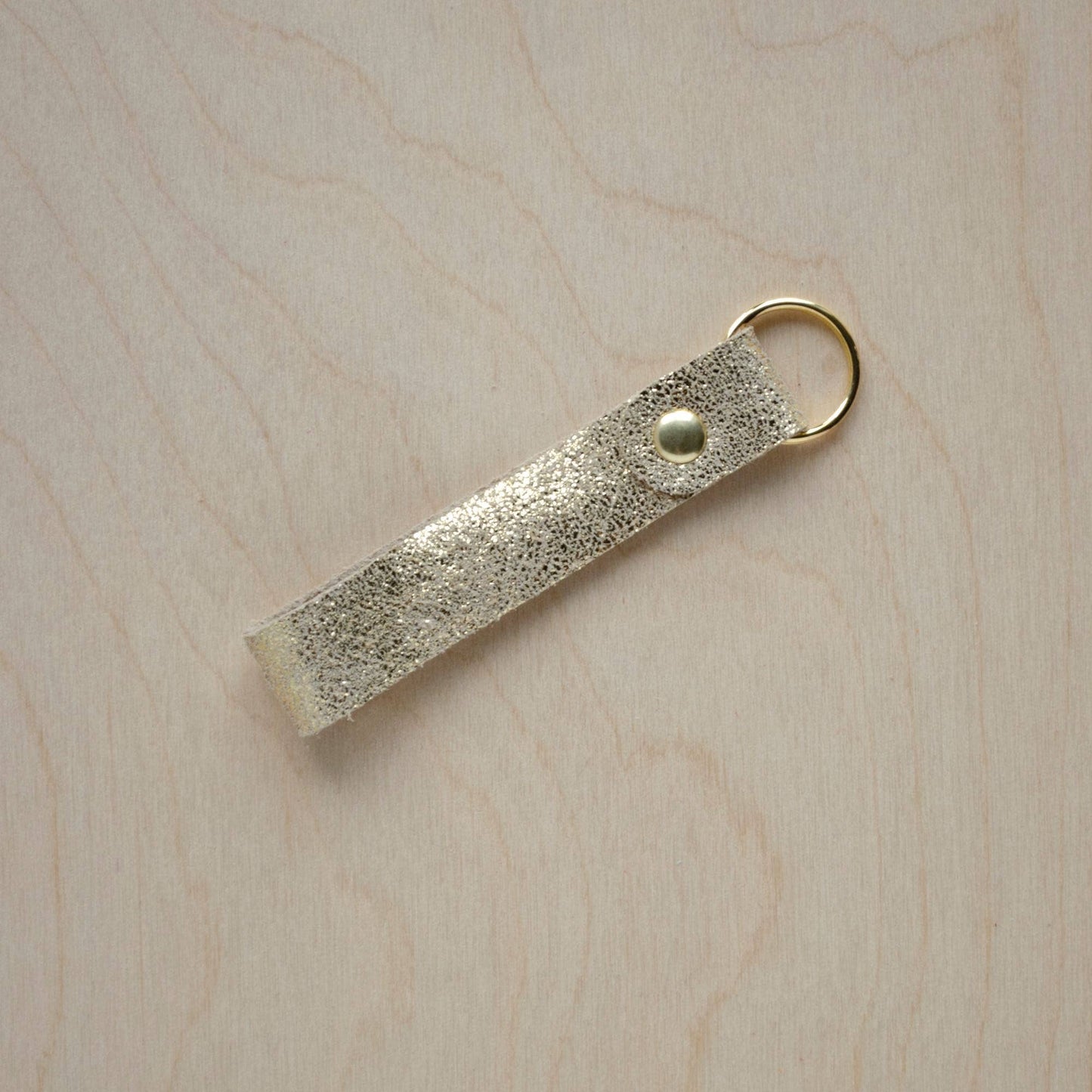Leather Loop Keyrings: Olive / Gold