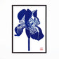 Lino Print - Iris Blue (A3)