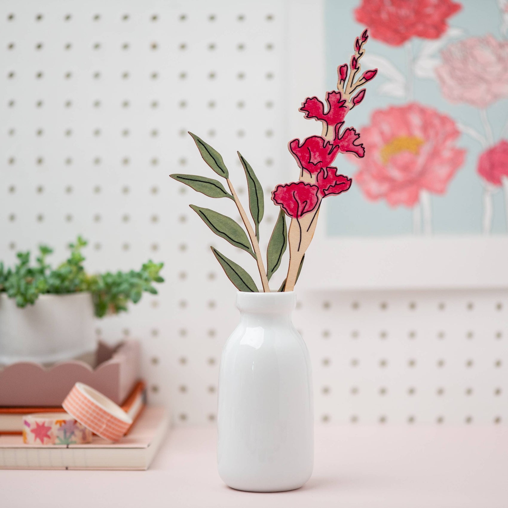 Wooden Flowers - Violet