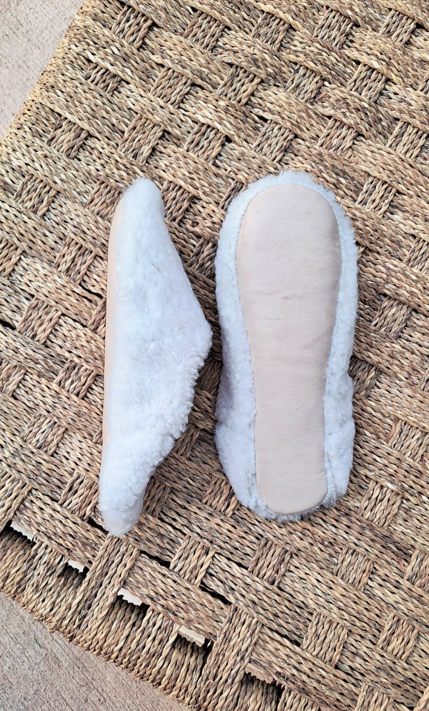 Sheepskin Babouche Slippers: Medium