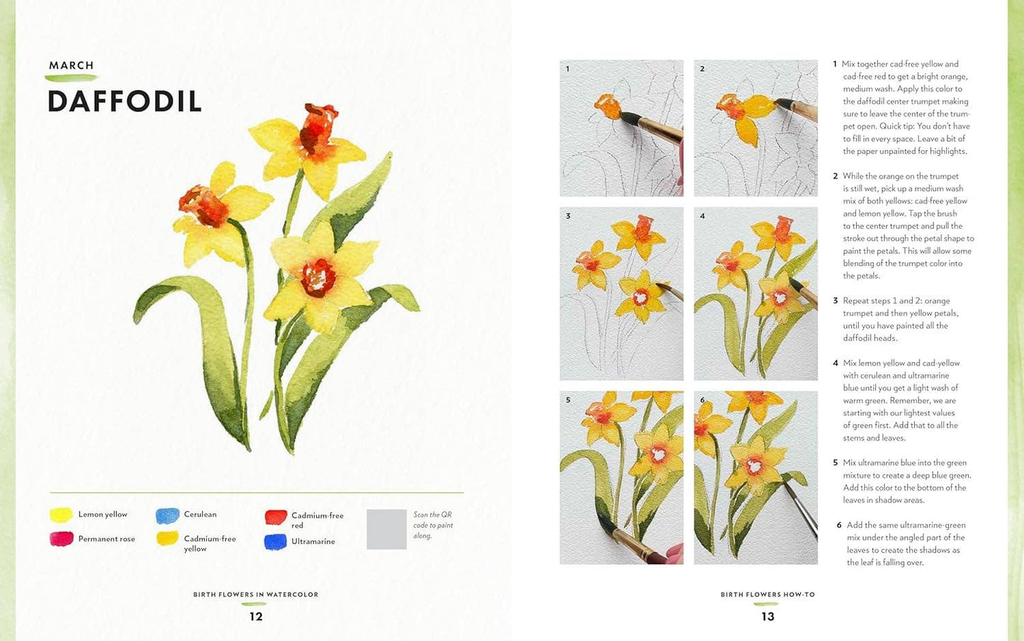 Birth Flowers in Watercolour