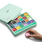 HIMI Jelly Cup Gouache Set 24 Paint Colours, 3 Brushes Green