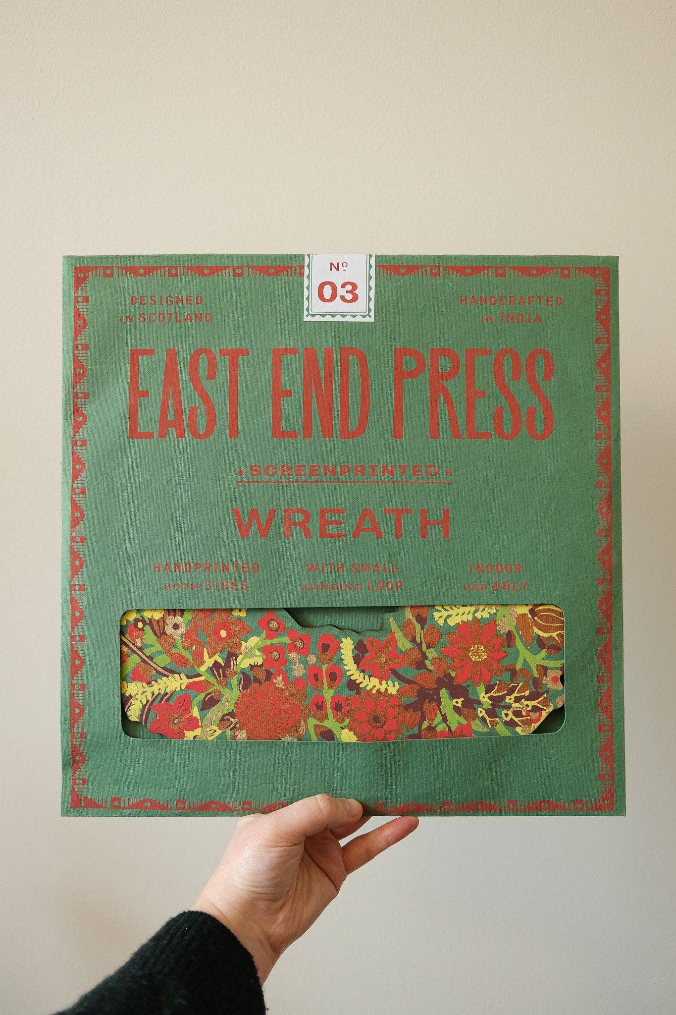 Christmas Foliage Cotton Board Wreath