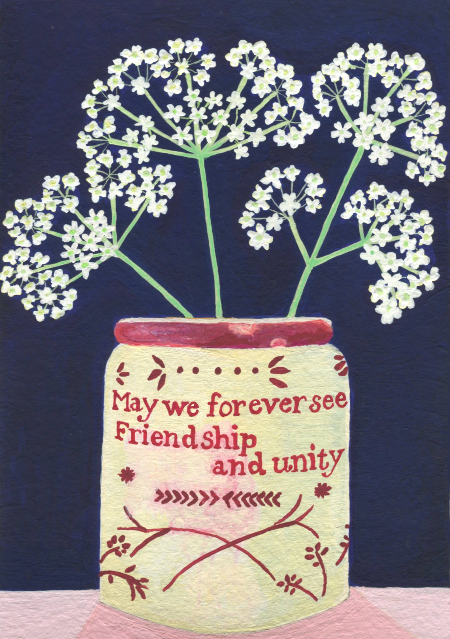 Cow Parsley in Friendship Mug : Regular