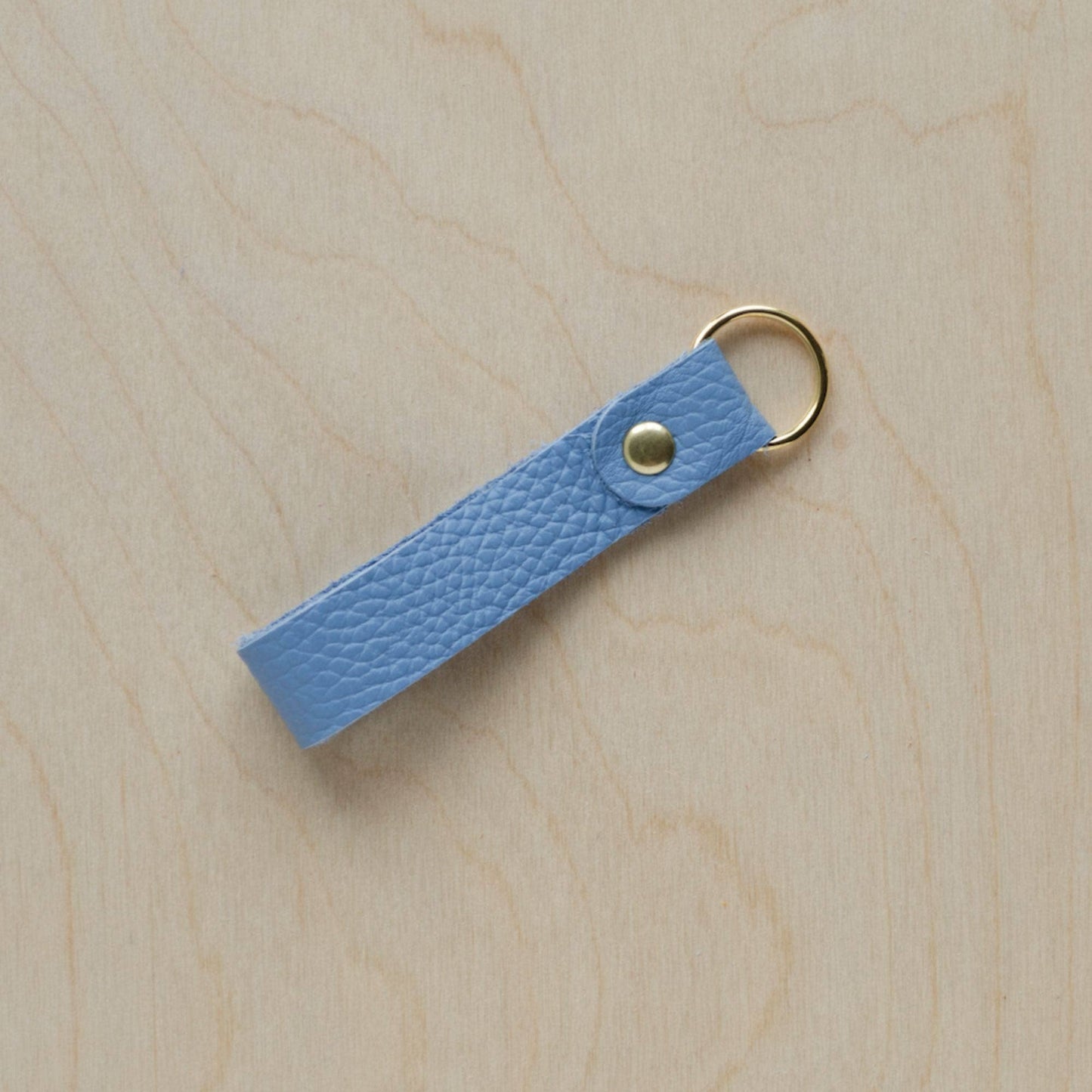 Leather Loop Keyrings: Baby Pink / Gold