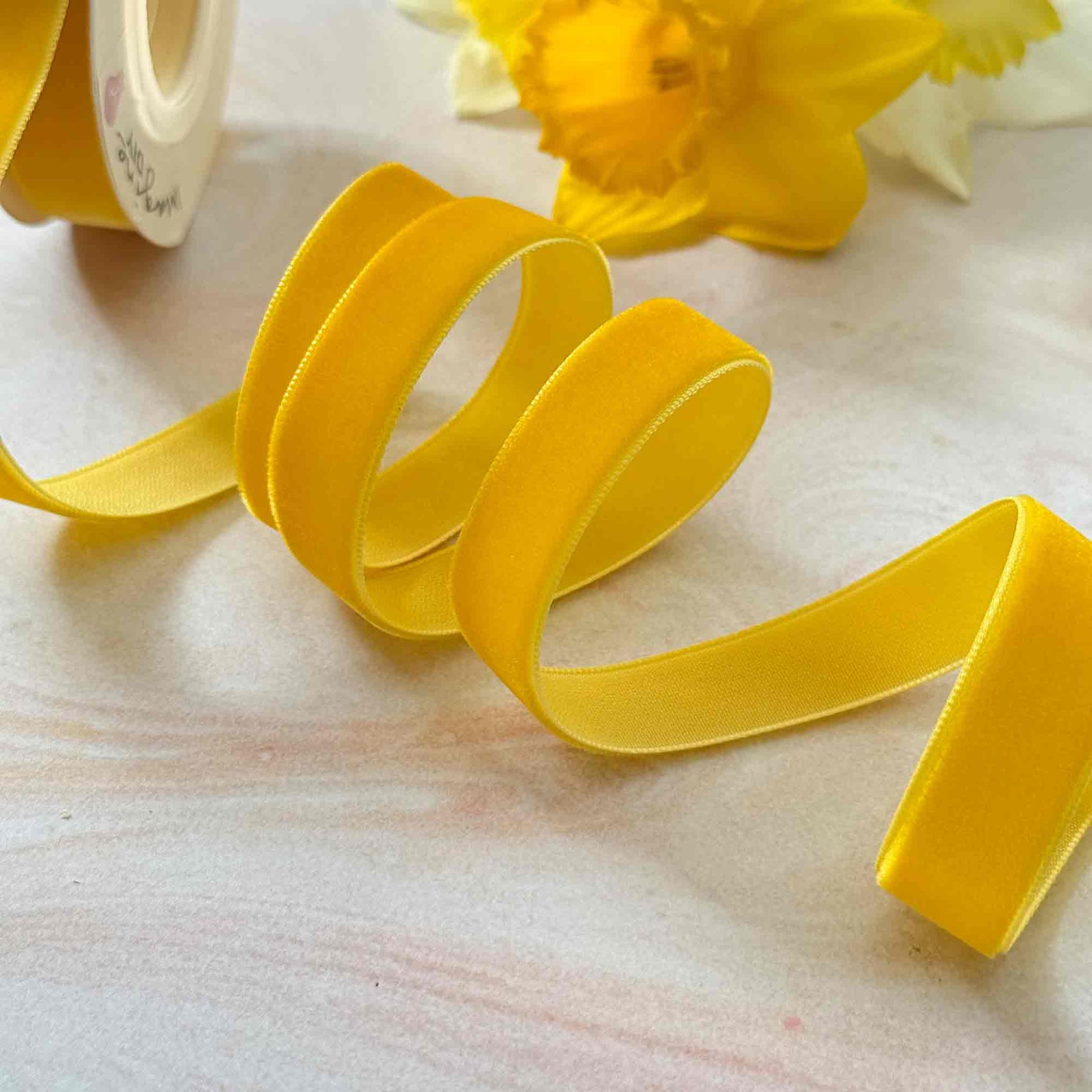 Mustard Yellow Velvet Ribbon - Various Widths | 3 Meter Roll: 6mm