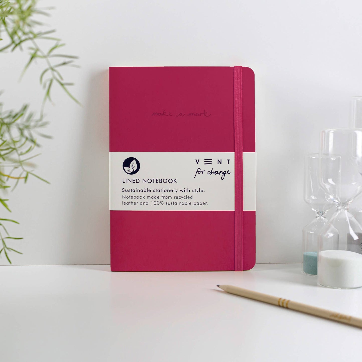Make a Mark A5 Journal – Recycled Leather: Green