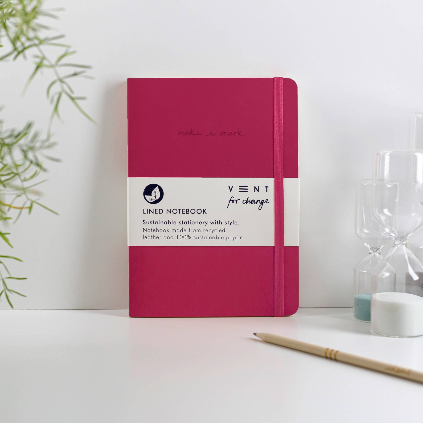Make a Mark A5 Journal – Recycled Leather: Green