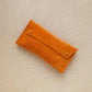 Suede Double Stud Glasses Case: Tan Brown / Gold