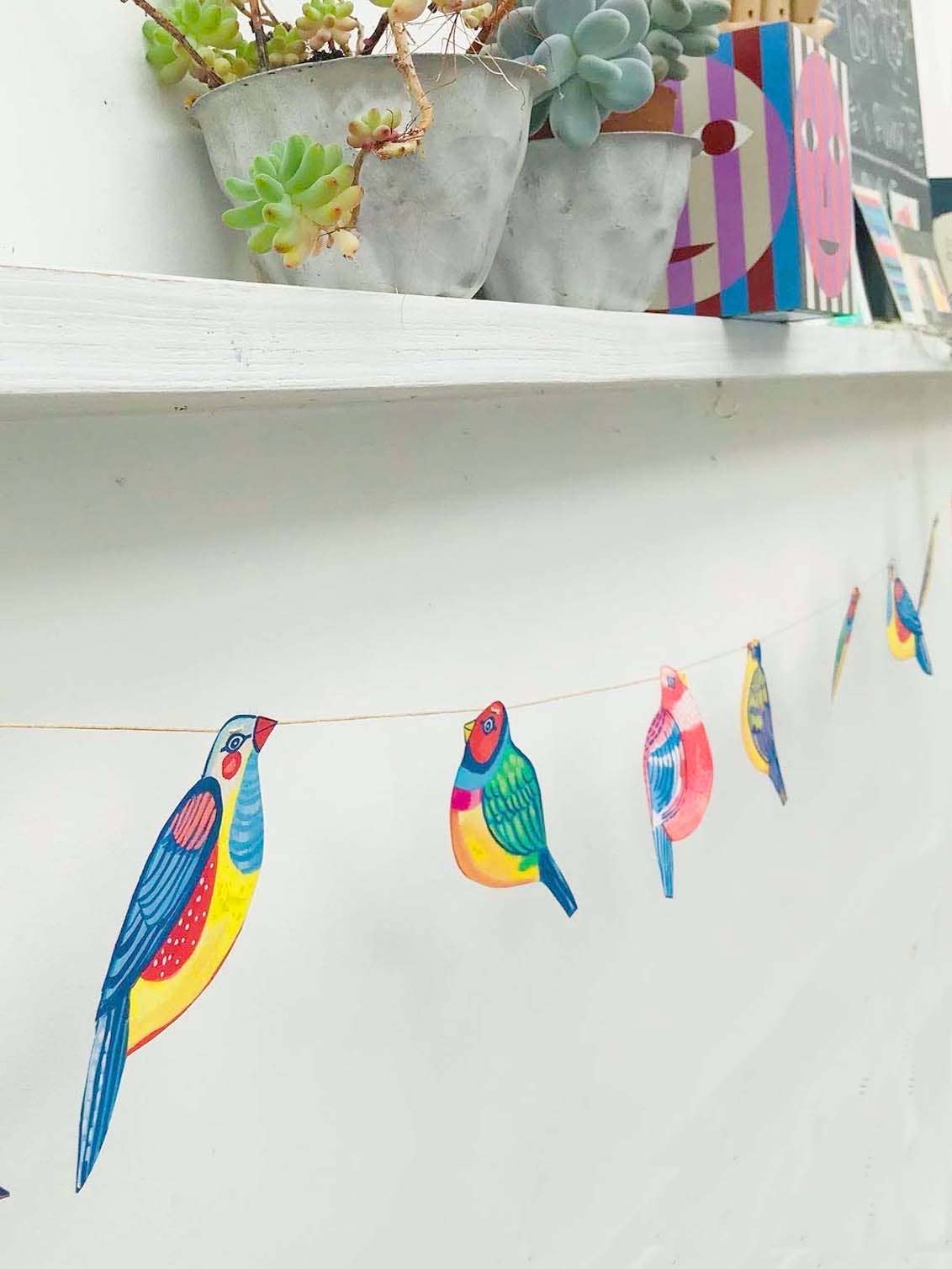 Colourful Bird Garland