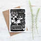 Cosy Home Greeting Card- Woman in Bath with Cat and Plants
