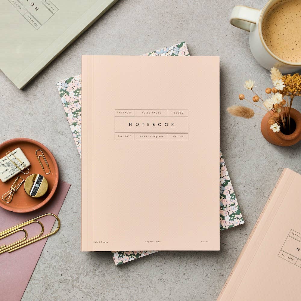 Ruled Blush Lay Flat Notebook