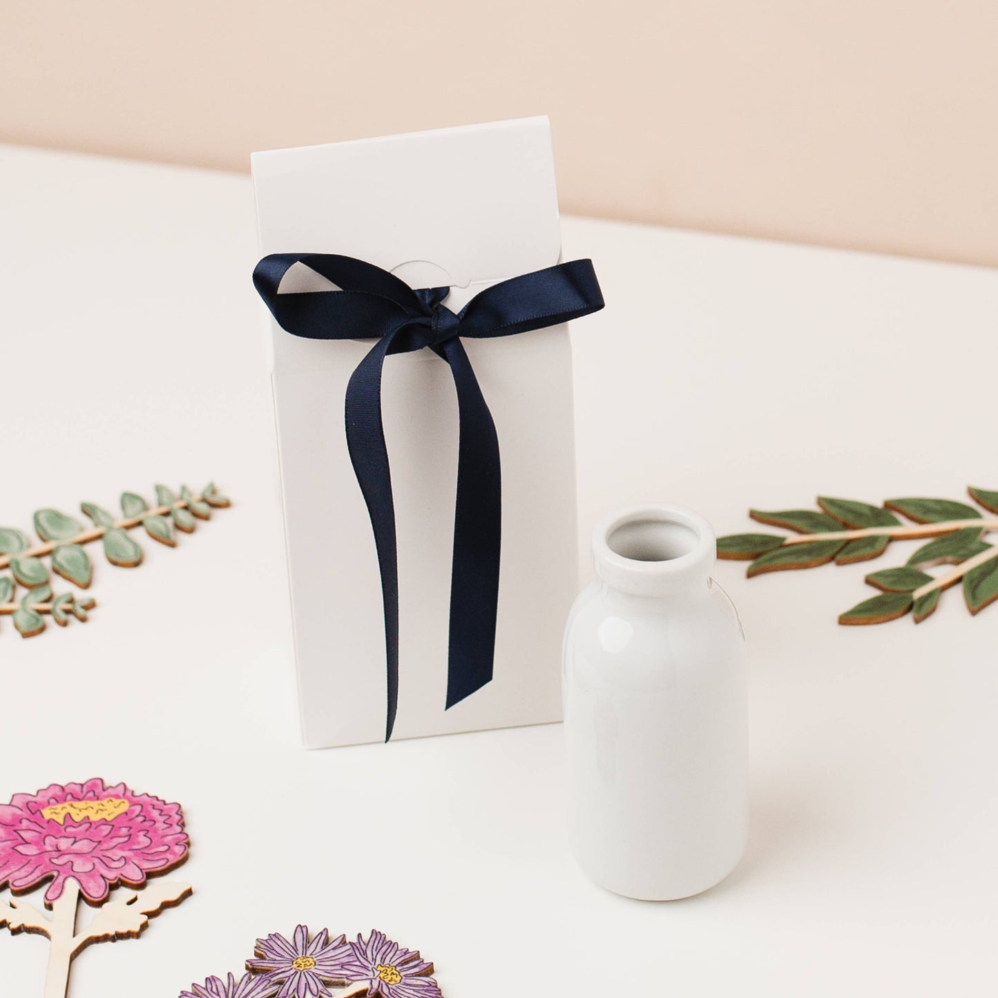 White Ceramic Milk Bottle