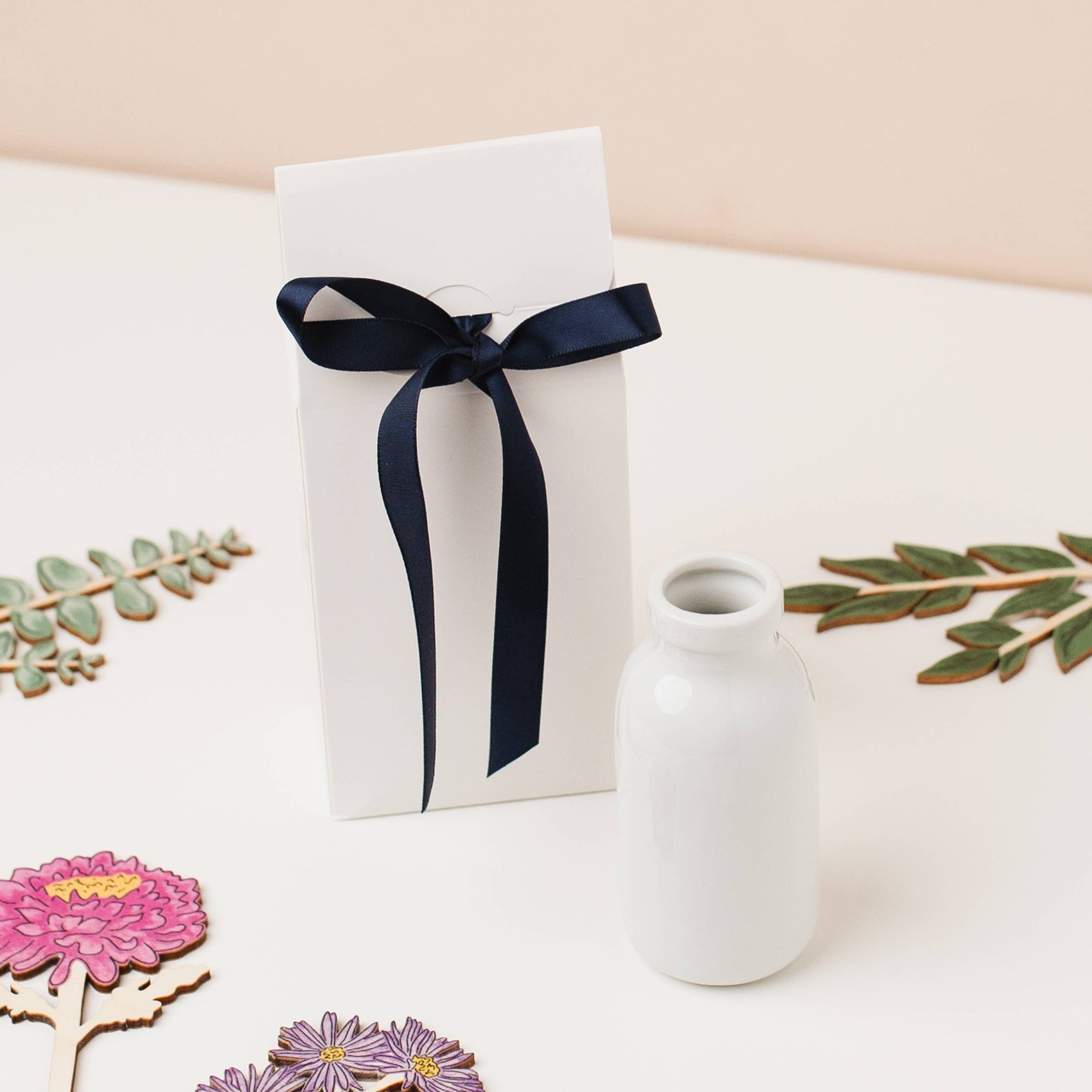White Ceramic Milk Bottle