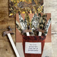 Pair of birch plywood Hare pot decorations/marker 